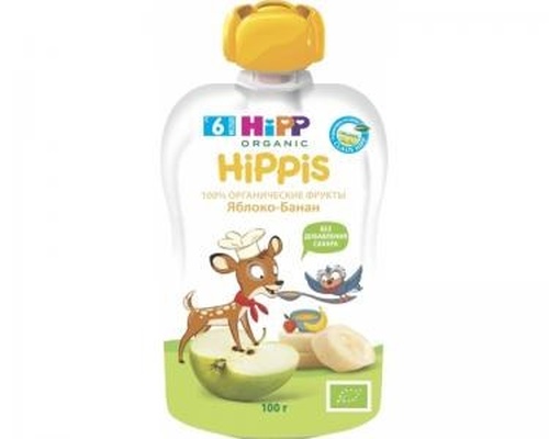 Пюре BEBI PREMIUM Яблоко, банан м/у 90 гр/10
