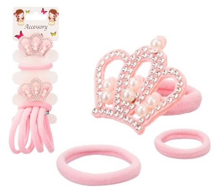 Резиночки для волос, 8 шт. на подвесе, 