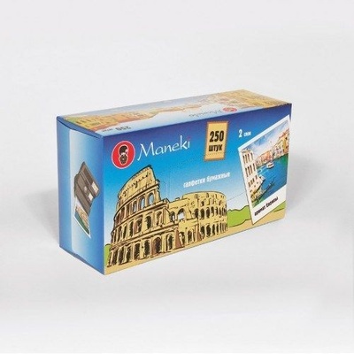 Салфетки бумажные "Maneki" Dream 2-сл, 250 шт./2