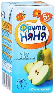 Сок Фруто Няня яблоко, груша с мякотью 0,2л