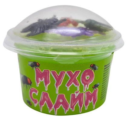 Слайм с миниатюрными фигурками 100 мл, ассорти, стакан,1/10