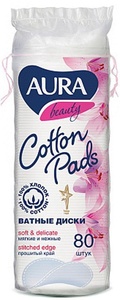 Ватные диски AURA (80 шт)