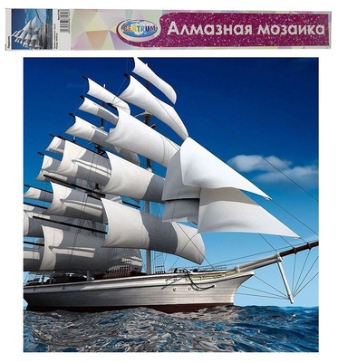 87160 Алмазная мозаика "Парусник" 40*50 см