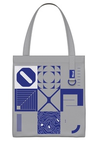 Сумка-шоппер Först "Digital geometric" 40*35см, 1 отделение 