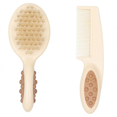 Щеточка с расческой, натур. щетина