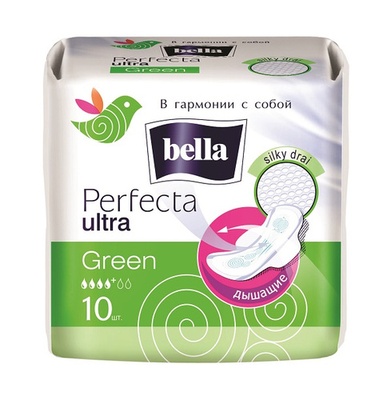 Прокладки Bella Perfecta Ultra Зеленая воздухопрониц. 10шт