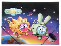 84263 Папка из ламинированного картона на резинках "СМЕШАРИКИ" SPACE